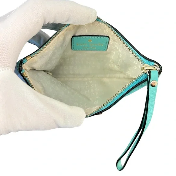 Kate Spade Turquoise Leather Wristlet - Picture 5 of 7